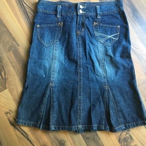 UnionBay Pleated Denim Skirt